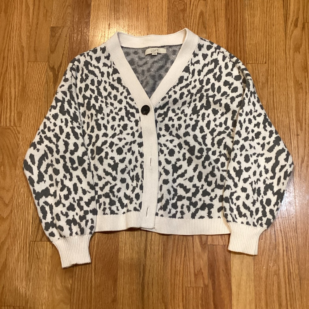 Leopard Print Cardigan Sweater